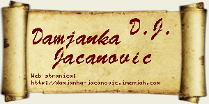 Damjanka Jacanović vizit kartica